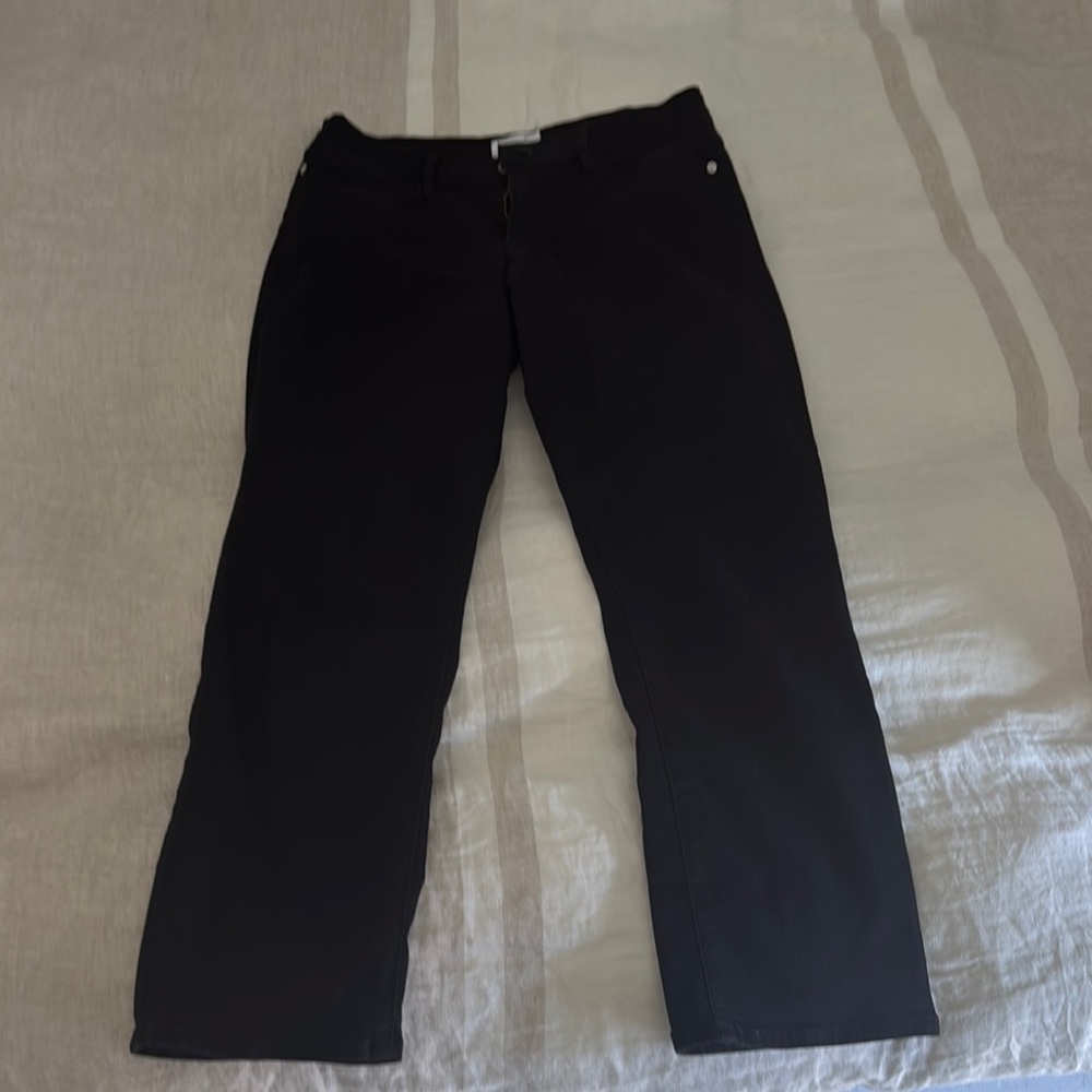 Black Straight-Leg Pants